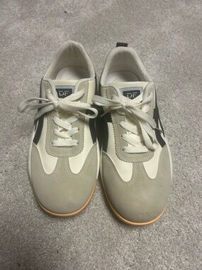 De Florance Vintage Sneakers Shoes DF Cloudea Lightweight Beige Black Womens 8